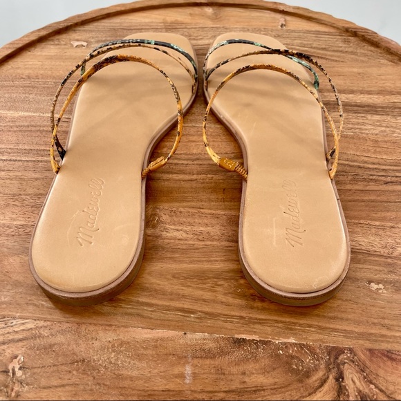 Madewell Lyra Slide Sandal in Snake Embossed Leather size 8.5 - Picture 5 of 10